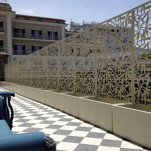 Aluminium-Pflanzkübel - SCHEFFLERA PARAPET - Logical Space design - rechteckig / maßgefertigt / modern