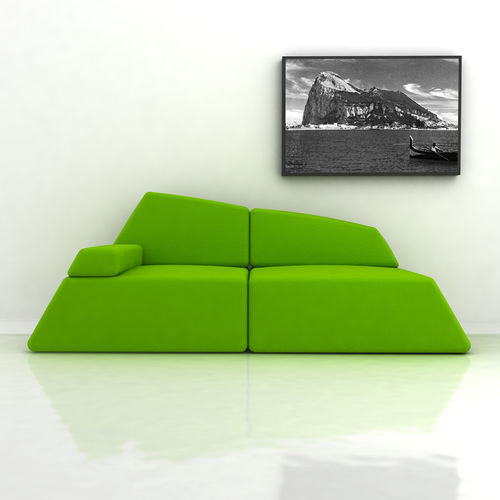 Sofa / originelles Design - GIBRALTAR - Dar en Art  - Stoff / Leder / mit Armlehnen