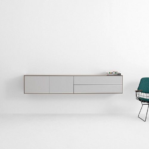Wandmontiertes Sideboard - NOON - pastoe - modern / lackiertes MDF / grün