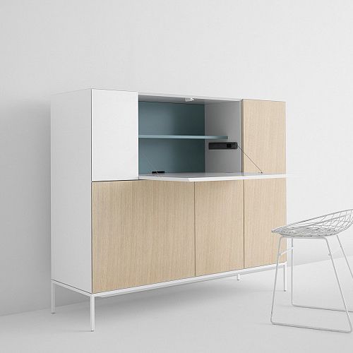 Hohes Sideboard - VISION CABINET - pastoe - modern / Holz / lackiertes Holz