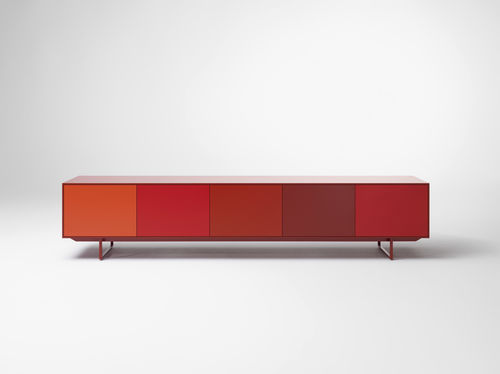 Modernes Sideboard - NOON - pastoe - Metall / lackiertes MDF / grün