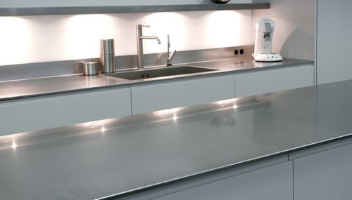 Edelstahl-Arbeitsplatte - 12MM - ABK InnoVent - für Küche / poliert