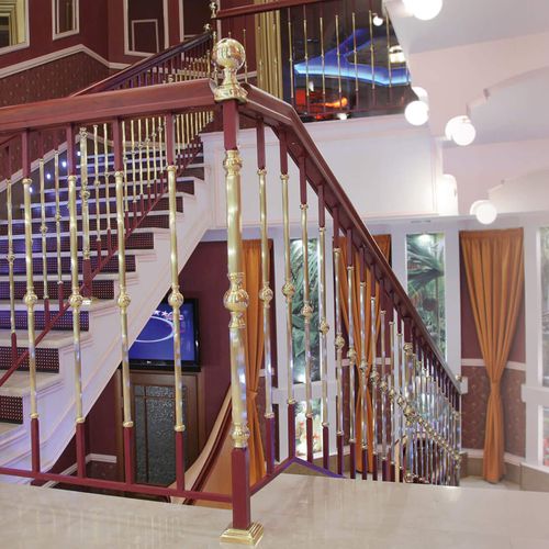 Messinggeländer - COMTESSE - GRANDE FORGE - mit Stangen / für den Innenraum / für Treppen