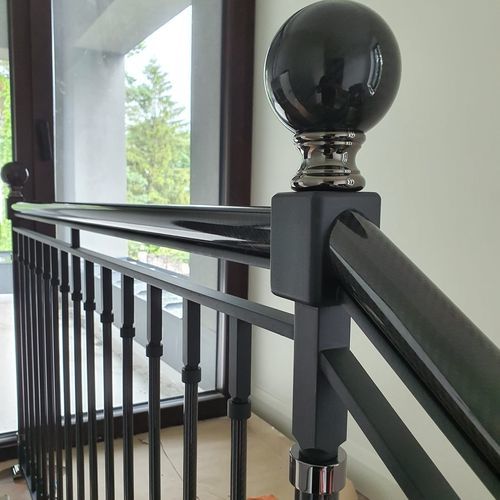 Kohlefasergeländer - GRANDE FORGE - mit Stangen / für den Innenraum / für Treppen