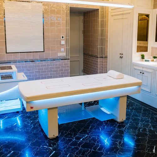 Elektrische Massageliege - SERENITY - Iso Benessere® - Kunstleder / wärmend / höhenverstellbar