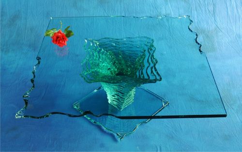 Moderner Couchtisch - ATLANTIDE - MIROITERIE PETITJEAN - Glas / quadratisch / für Privatgebrauch