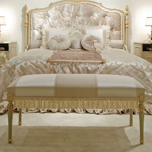 Polsterbank / Louis XVI - FRATELLI RADICE SRL - Stoff / gestrichenes Holz