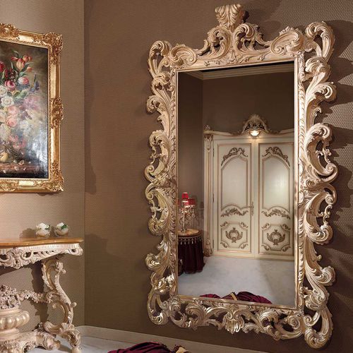 Wandmontierter Spiegel - FRATELLI RADICE SRL - Barock / rechteckig / lackiertes Holz