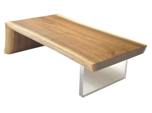 Moderner Couchtisch - RAW EDGE WALNUT SLAB - Rotsen Furniture - Holz / rechteckig / aus wiederverwertetem Material