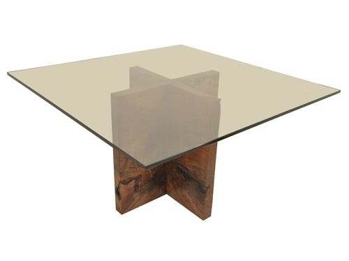 Moderner Tisch - CLARO WALNUT - Rotsen Furniture - Glas / quadratisch / aus wiederverwertetem Material