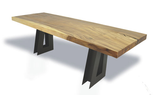 Moderner Schreibtisch - SINGLE TAMBURIL SLAB - Rotsen Furniture - Holz