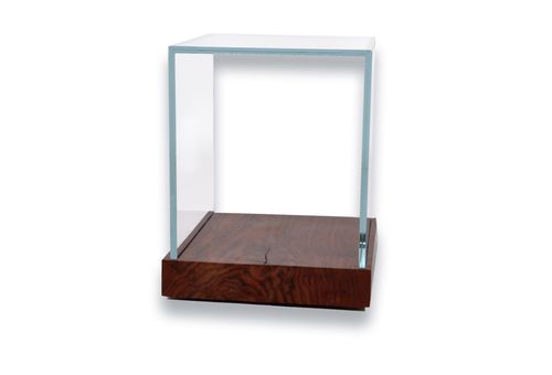 Moderner Beistelltisch - GLASS BOX  - Rotsen Furniture - Holz / rechteckig / aus wiederverwertetem Material