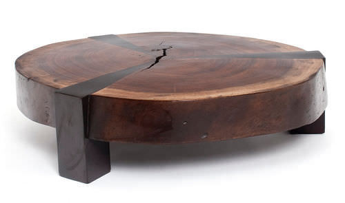 Moderner Couchtisch - BOLACHA STAR  - Rotsen Furniture - Holz / rund / aus wiederverwertetem Material