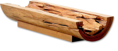 Moderner Couchtisch - CANOA - Rotsen Furniture - Holz / rechteckig / aus wiederverwertetem Material