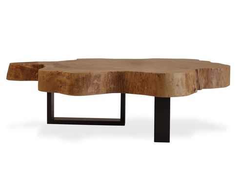 Moderner Couchtisch - ORGANIC JATOBA AND METAL - Rotsen Furniture - Holz / aus wiederverwertetem Material / für Privatgebrauch