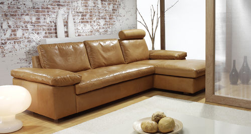 Ecksofa - CARRERA - Machalke - Bett / modern / Leder