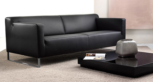 Modernes Sofa - POSITANO - Machalke - Leder / schwarz / Zweisitzer