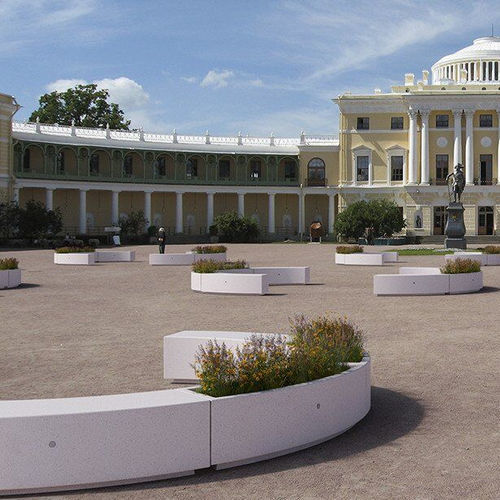 Kunststein-Pflanzkübel - DEMETRA FC - BELLITALIA - gebogen / modulierbar / Tank