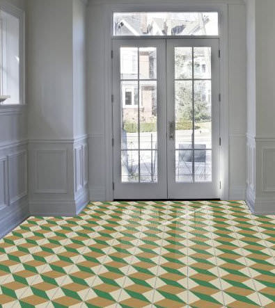 Zementfliesen - BURGOS-1029 - Granada Tile - poliert / für den Innenraum / bodenstehend