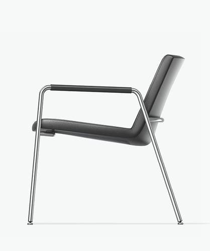 Moderner Besuchersessel - LEON LOUNGE - Casala - Stoff / Metall / 100% recycelbar