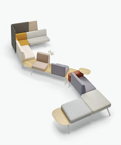 Modulare Polsterbank - CORALS - Casala - modern / Stoff / extrudiertes Aluminium