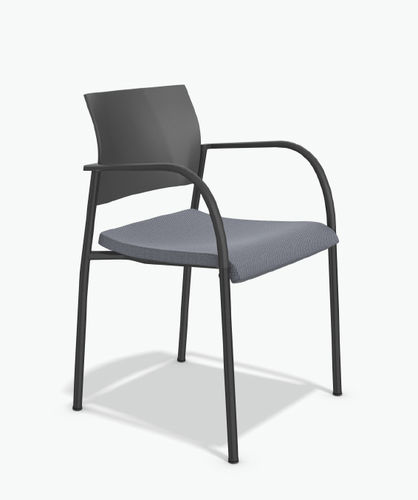 Moderner Besucherstuhl - COOPER I - Casala - für den Innenraum / Stoff / Kunststoff