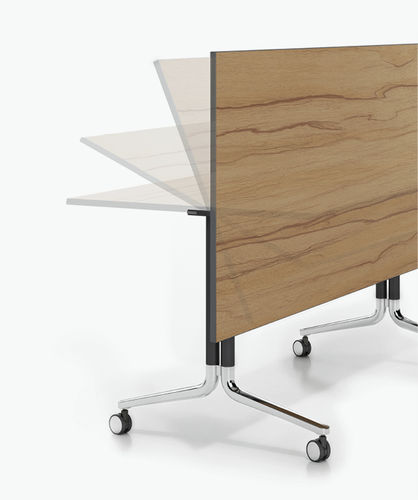 Moderner Besprechungstisch - TEMO FLIPTOP - Casala - Holz / Gestell aus Metall / rechteckig
