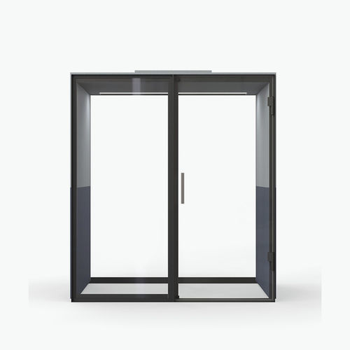 POD-Büro / mit Glastür - BOSTON WORKPOD - Casala - mit integrierter LED-Beleuchtung / mit integrierter Steckdose / Aluminium