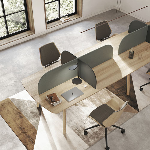 Tisch-Bürotrennwand - WALLSTREET - Casala - Stoff / MDF / schallisoliert