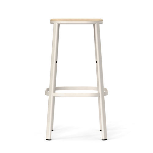 Moderner Barhocker - SOLID - Casala - Stoff / Holz / Gestell aus Stahl