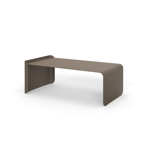 Couchtisch / minimalistisches Design - SHIFT - Casala - Recyclingkunststoff / Gestell aus Stahl / rechteckig