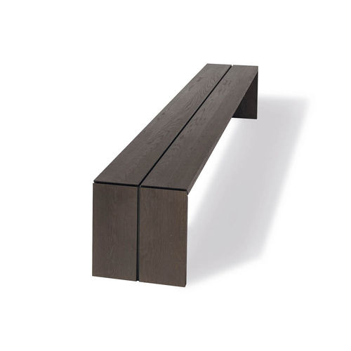 Moderne Bank - SPLIT  - Steininger Designers - Massivholz / lackierter Stahl / ohne Rückenlehne