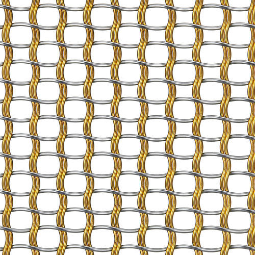Metall-Geflecht / Dekor - M12Z-41 - BANKER WIRE - Messing / Stahl / Bronze