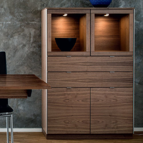 Hohes Sideboard - #923 - Skovby - modern / Eiche / Nussbaum