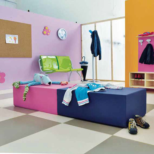 Moderne Polsterbank - MI 001.01  - CAMILLO SIRIANNI SAS - Kunststoff / für Kindergarten / für Kindergarten