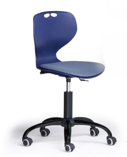 Polypropylenarbeitsstuhl - I.TEACH - CAMILLO SIRIANNI SAS - mit Rollen / Polster / ergonomisch