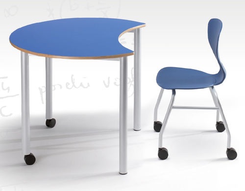 Moderner Arbeitstisch - COLLABOR8 - CAMILLO SIRIANNI SAS - Laminat / Buche / aus recyceltem Material