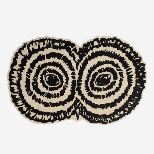 Moderner Teppich - STRIX - Moustache - gepolstert / Wolle / rund