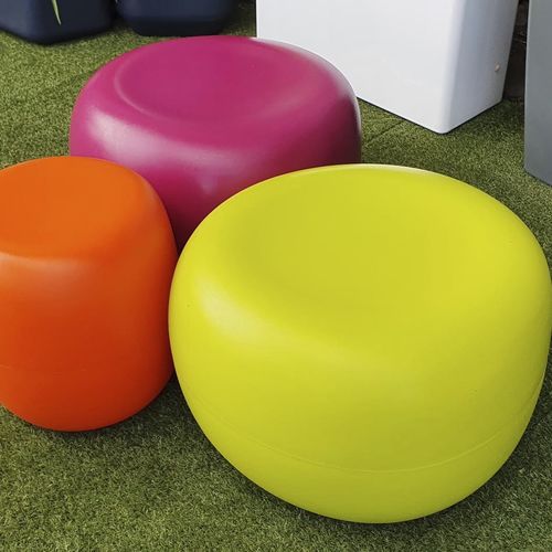 Modernes Sitzkissen - GALETS DE PAUL - Qui est Paul - Polymer / rund / für Kinder