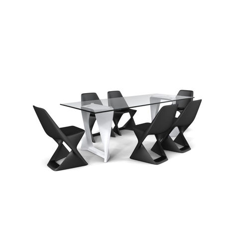 Moderner Tisch - ISO - Qui est Paul - Polymer / Gestell aus Stahl