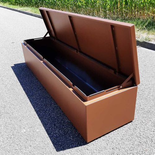 Moderne Truhe - STEELAB SAS-COCC - ATELIER SO GREEN - für Garten / lackiertes Aluminium / rechteckig