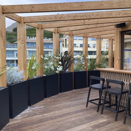 Pflanzkübel / galvanisiertem Stahl - STEELAB SBA  - ATELIER SO GREEN - rechteckig / maßgefertigt / modern