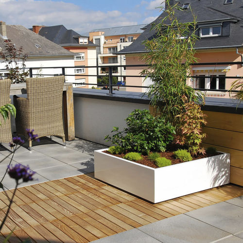 Faserzement-Pflanzkübel - IMAGE’IN ICB - ATELIER SO GREEN - rechteckig / quadratisch / maßgefertigt
