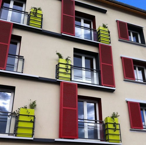 Faserzement-Pflanzkübel - IRF60.25H120  - ATELIER SO GREEN - Stein / quadratisch / maßgefertigt