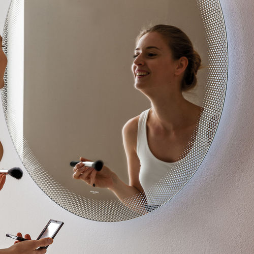 Wandmontierter Spiegel für Badezimmer - LASER - ARTELINEA - modern / rechteckig / rund
