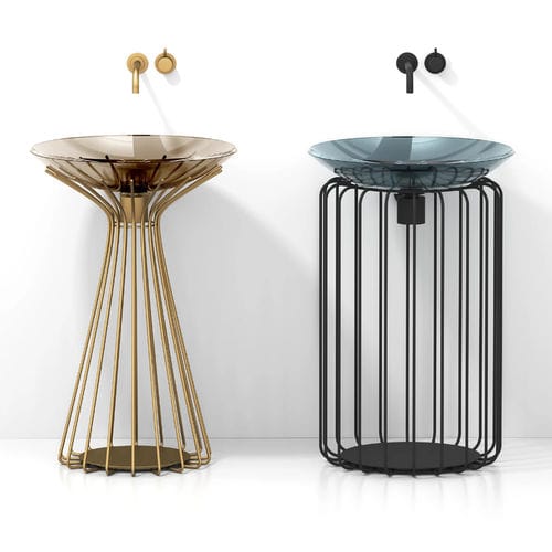 Waschbecken-Unterbau / Metall - TRISTANO & ISOTTA - ARTELINEA