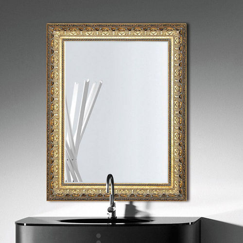 Wandmontierter Spiegel für Badezimmer - FRAME - ARTELINEA - klassisch / rechteckig / Holz