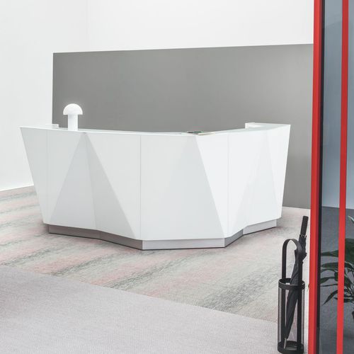 Modulare Empfangstheke - ALPA  - MDD - für Eckeinbau / Glas / beleuchtet