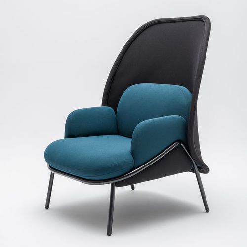 Moderner Besuchersessel - MESH MEDIUM-BACK - MDD - Stoff / pulverbeschichteter Stahl / Hochlehner