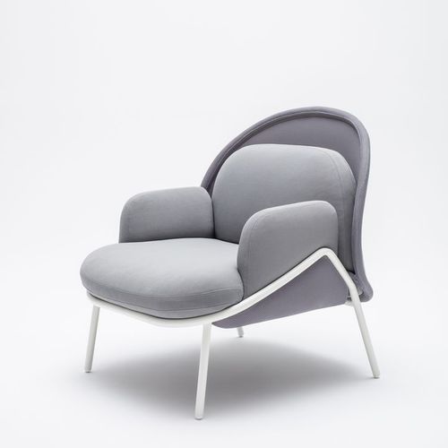 Moderner Besuchersessel - MESH LOW-BACK - MDD - Stoff / pulverbeschichteter Stahl / Hochlehner